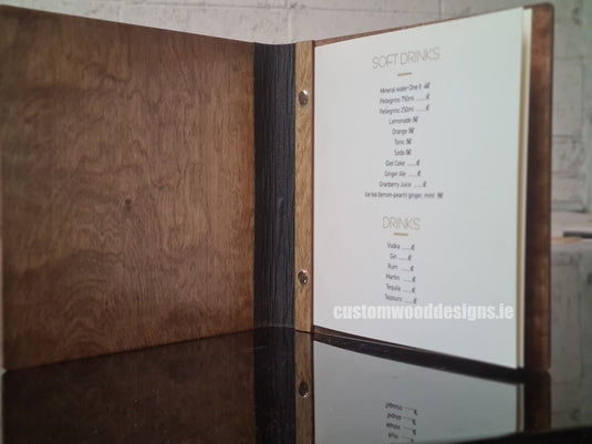 Wooden Menus - Custom Wood Designs