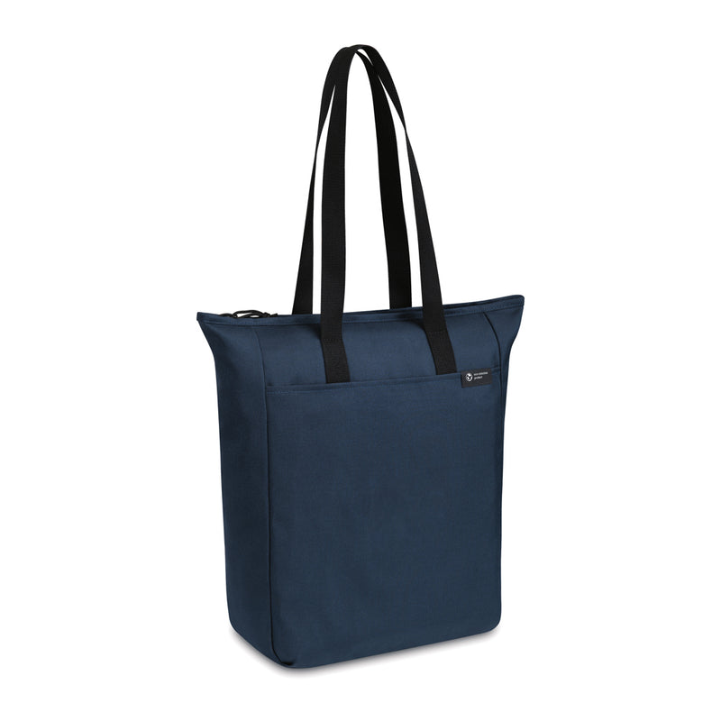 Load image into Gallery viewer, Renew AWARE™ rPET zippered tote bag from XD Collection, made of recycled materials, with zipper closure and spacious interior.