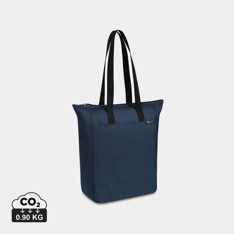 Load image into Gallery viewer, Renew AWARE™ rPET zippered tote bag from XD Collection, made of recycled materials, with sturdy handles and spacious interior.