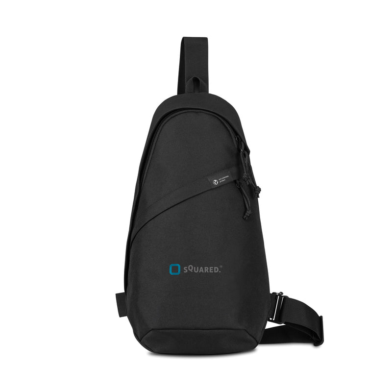 Load image into Gallery viewer, Renew AWARE™ rPET Sling Bag by XD Collection, eco-friendly bag with adjustable strap and sleek design, for everyday use.