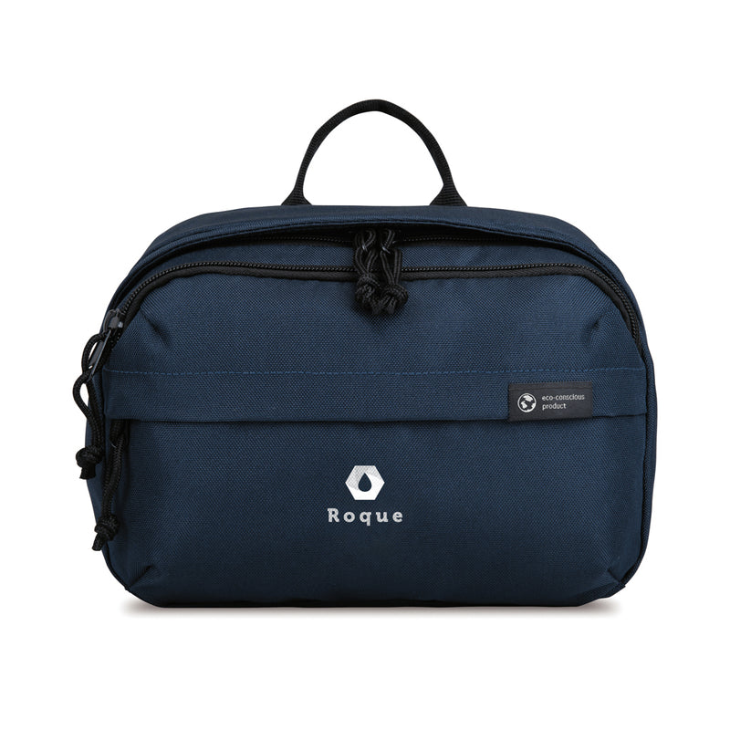 Load image into Gallery viewer, Renew AWARE™ rPET toiletry bag by XD Collection, eco-friendly travel bag with zipper closure and compact design.
