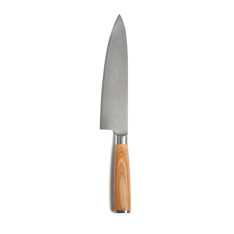Load image into Gallery viewer, Vinga Hattasan Damascus chef's knife with a sleek handle and sharp blade, ideal for home cooking and culinary prep.
