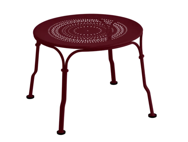 Load image into Gallery viewer, Fermob 1900 Low Table with 45 cm diameter, metal surface, suitable for cafe, restaurant, or hotel hospitality settings.