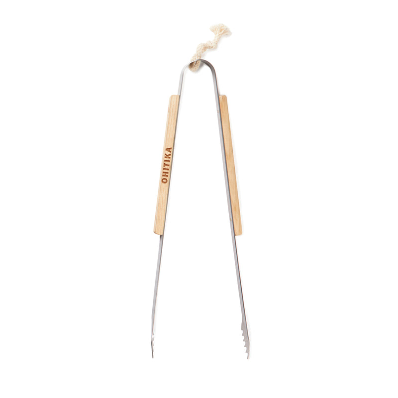 Load image into Gallery viewer, Vinga Paso grill tongs with stainless steel tips and black handles, ideal for grilling and barbecuing.