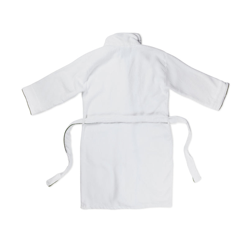 Load image into Gallery viewer, Vinga Harper bathrobe in size L/XL, soft fabric, cozy home loungewear, beige color, front pockets, tied waist for comfort.