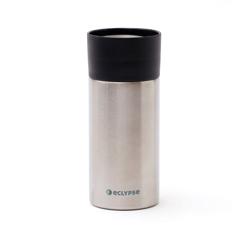 Load image into Gallery viewer, Vinga Otis thermo to-go mug in black, insulated drinkware for hot and cold beverages, with a sleek, modern design.