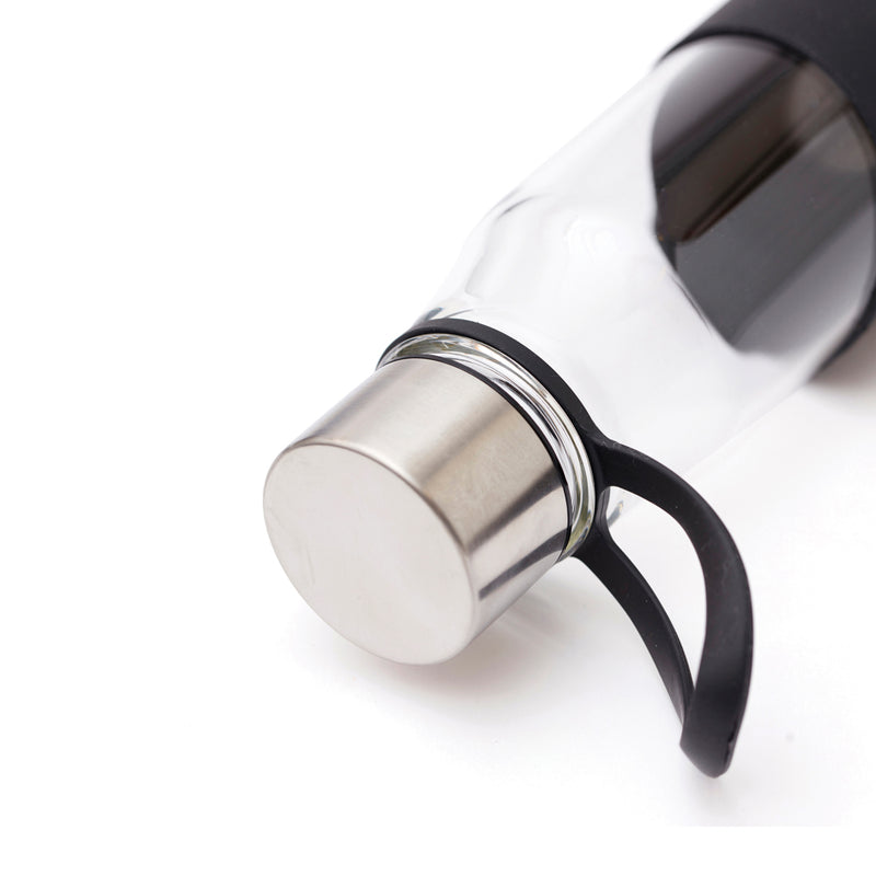 Load image into Gallery viewer, Vinga Lean Glass Water Bottle in clear glass with a sleek, minimalist design for reusable drinkware.