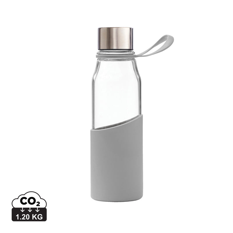 Load image into Gallery viewer, Vinga Lean Glass Water Bottle shown with clear glass body and sleek design, ideal for eco-friendly drinkware.