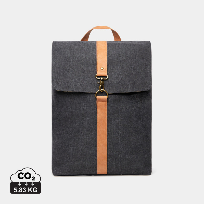 Load image into Gallery viewer, Vinga Bosle backpack made from GRS recycled canvas, stylish bag suitable for travel and everyday use.