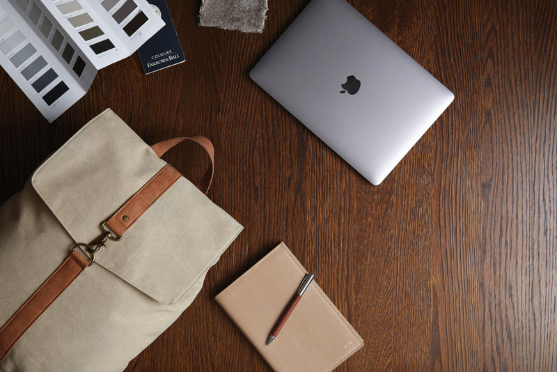 Load image into Gallery viewer, Vinga Bosle backpack made from GRS recycled canvas, stylish bags and travel accessory with adjustable straps and multiple compartments.
