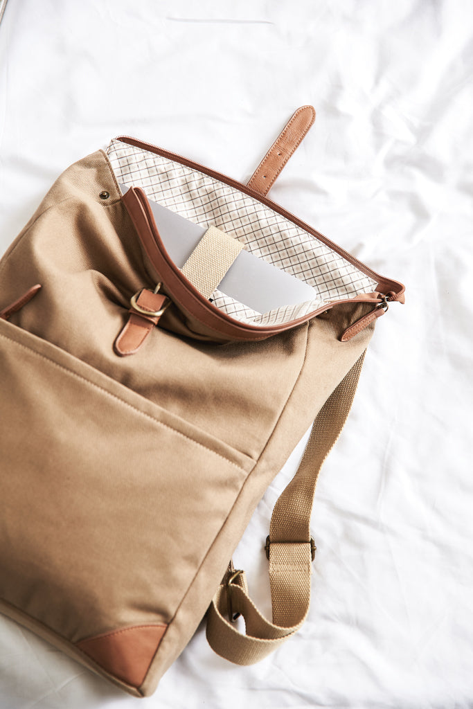 Load image into Gallery viewer, Sloan rucksack RCS recycled polyester - Custom Wood Designs