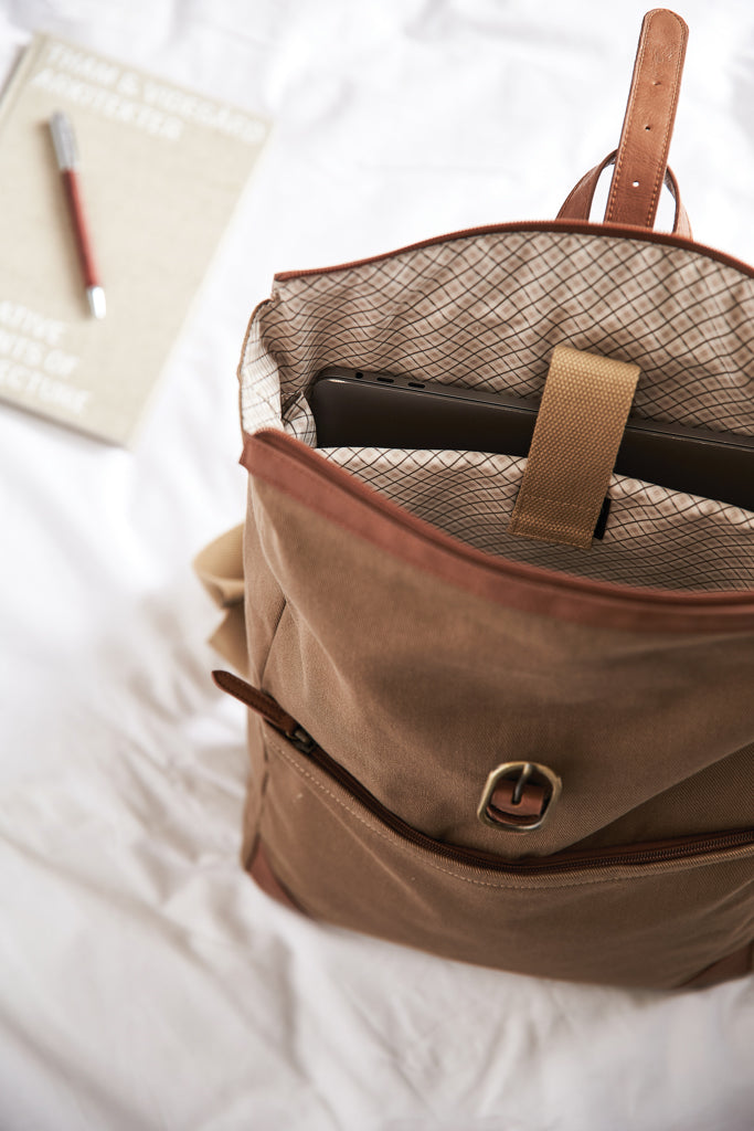 Load image into Gallery viewer, Sloan rucksack RCS recycled polyester - Custom Wood Designs