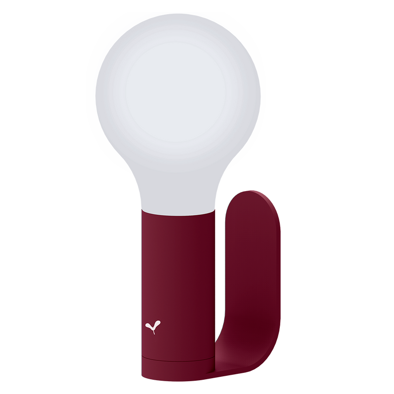 Load image into Gallery viewer, Fermob Aplô Wireless Lamp with Wall Light Bracket – Black Cherry