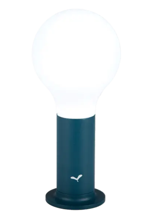 Load image into Gallery viewer, Fermob APLÔ Lamp H.24 with magnetic base, outdoor lighting fixture in vibrant yellow, designed for stylish illumination.