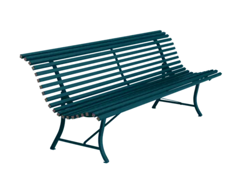 Load image into Gallery viewer, Fermob Louisiane 200cm outdoor folding garden bench with four seats, metal frame, suitable for patio and outdoor seating.