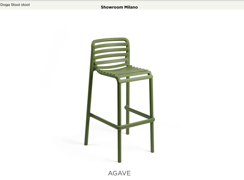 Load image into Gallery viewer, Nardi Doga high outdoor stool measuring 75cm, made of durable material, ideal for patio or restaurant seating.