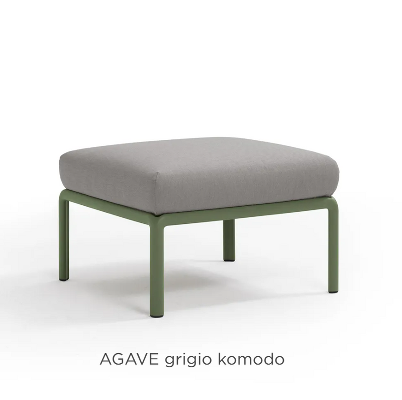 Load image into Gallery viewer, Nardi Komodo Pouf from the outdoor sofa Komodo section, featuring a stylish agave gray modular seating piece.