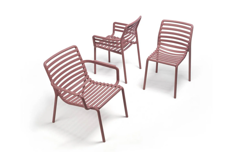 Load image into Gallery viewer, Green Nardi Doga Bistrot outdoor armchair with a woven design and armrests, ideal for garden or patio seating.