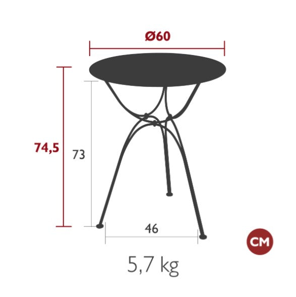 Load image into Gallery viewer, Fermob Airloop Table Ø 60cm outdoor garden table with modern design and metal construction, suitable for patio or garden use.