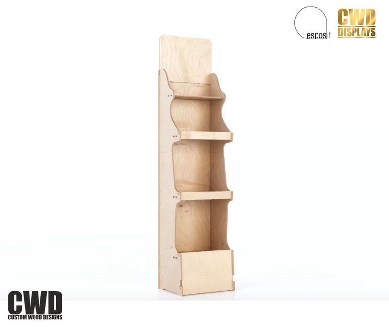 Load image into Gallery viewer, Albus Bottle and Product Display Stand - Custom Wood Designs