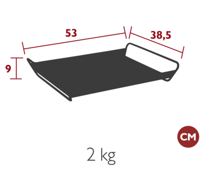 Load image into Gallery viewer, Fermob ALTO metal tray measuring 53x38.5 cm with a sleek outdoor design, ideal for serving or decorative use.