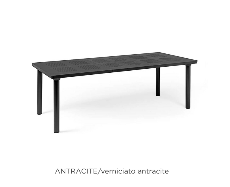 Load image into Gallery viewer, Nardi Libeccio extensible outdoor table in antracite color, with a sleek design, suitable for outdoor dining and patio use.