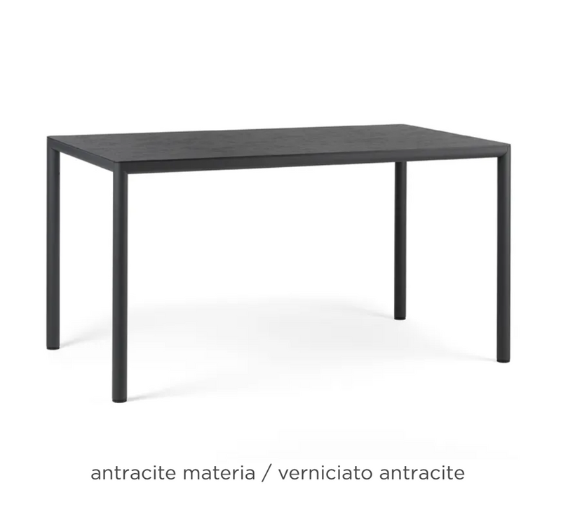 Load image into Gallery viewer, Nardi Piave 140x80 cm contract table with antracite finish, suitable for restaurant or commercial use, shown in the image.