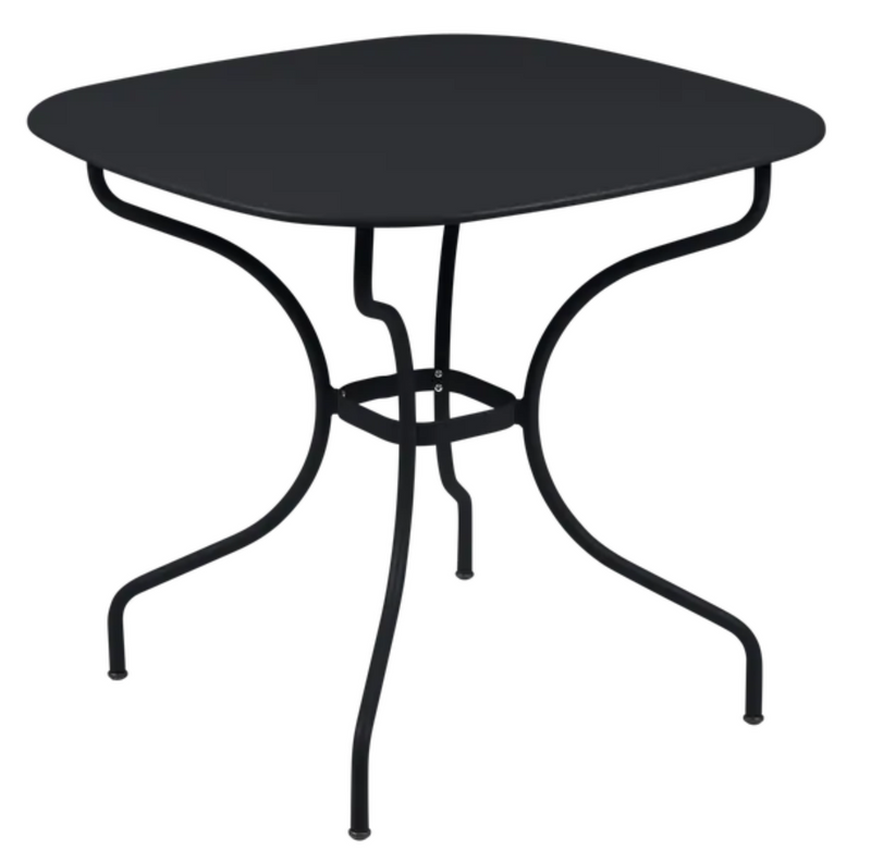 Load image into Gallery viewer, Fermob OPÉRA+ Carronde outdoor metal table in antracite color, 82x82 cm, suitable for garden or patio dining.