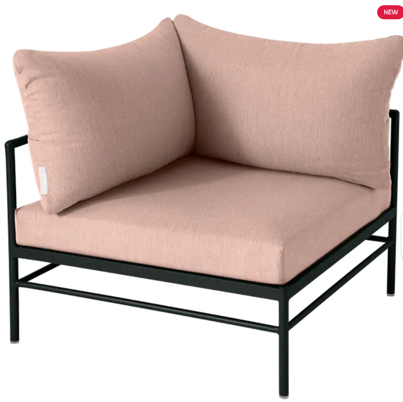 Load image into Gallery viewer, Fermob Rivage Corner Armchair in anthracite twine, outdoor metal corner sofa with cushioned seating and modern design.