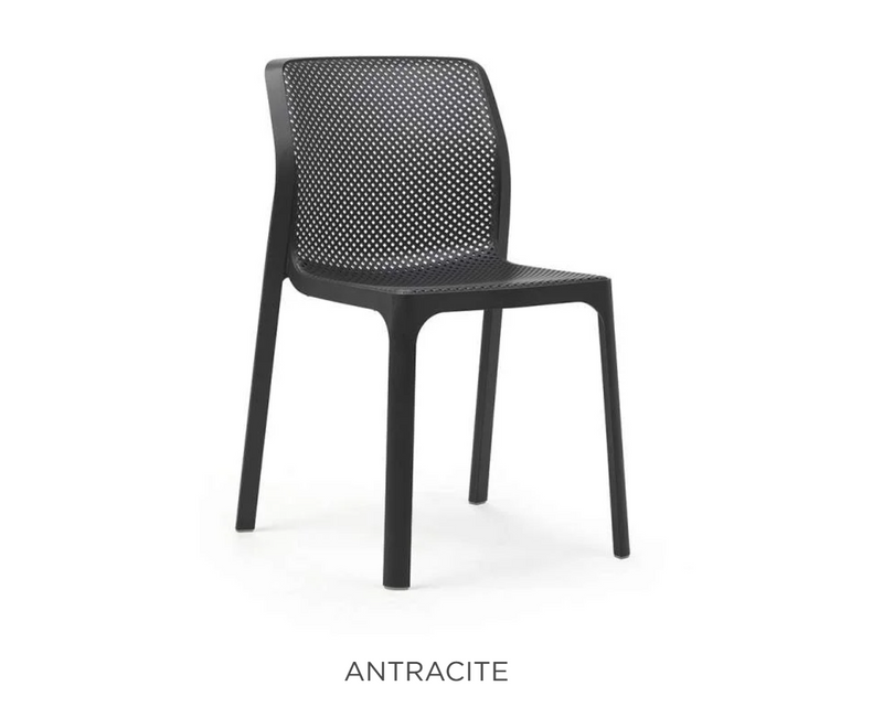 Load image into Gallery viewer, An outdoor Nardi Bit Chair in antracite color with a modern design, suitable for patio and garden seating.