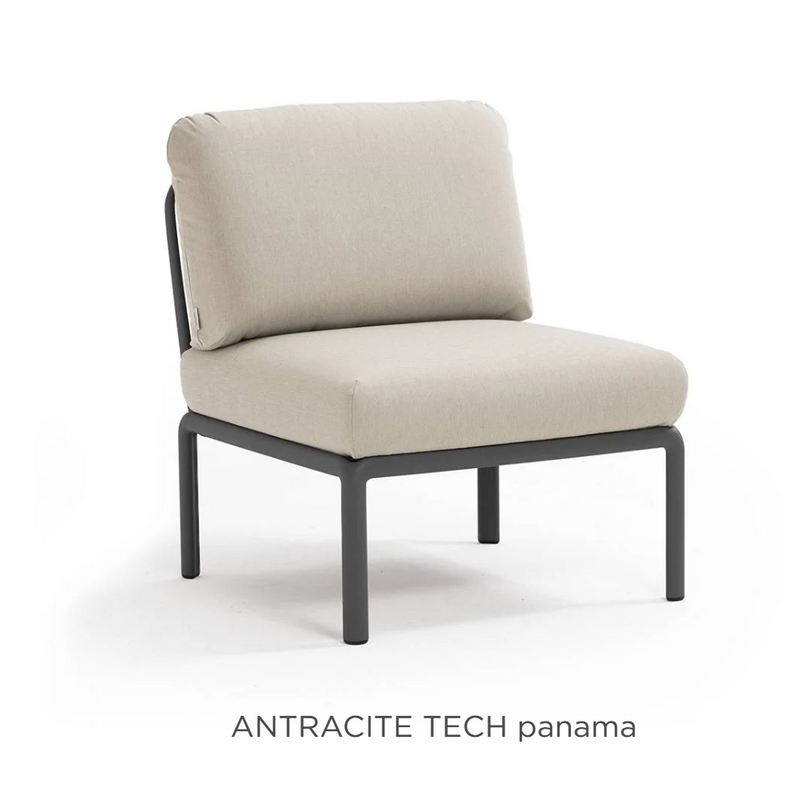 Load image into Gallery viewer, Nardi Komodo Central Sofa Module in anthracite with Sunbrella fabric, part of the outdoor Komodo sectional patio sofa set.