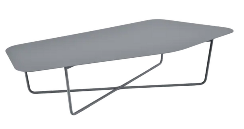 Load image into Gallery viewer, Antracite Fermob Ultrasofa low metal outdoor table, 162x74 cm, with sleek design and sturdy construction.