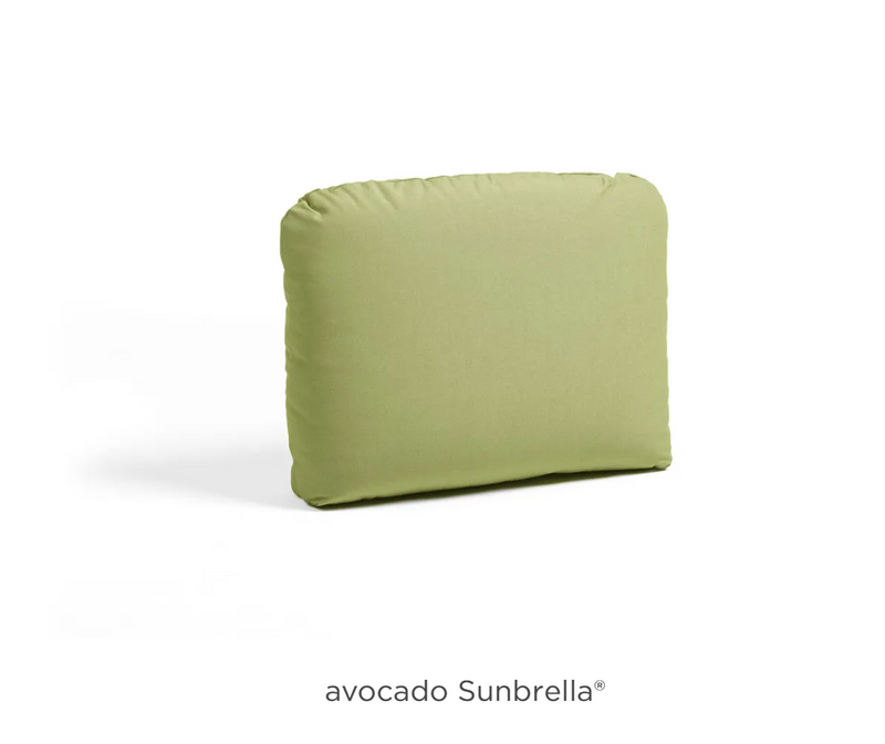 Load image into Gallery viewer, Nardi Komodo back cushion with avocado-colored Sunbrella fabric, designed for outdoor patio seating comfort.