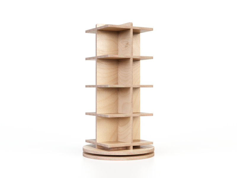 Load image into Gallery viewer, Discover Bix, a five-shelf compact shelving unit made from 9-15mm eucalyptus wood. Ideal for home, office, or retail spaces with a modern design