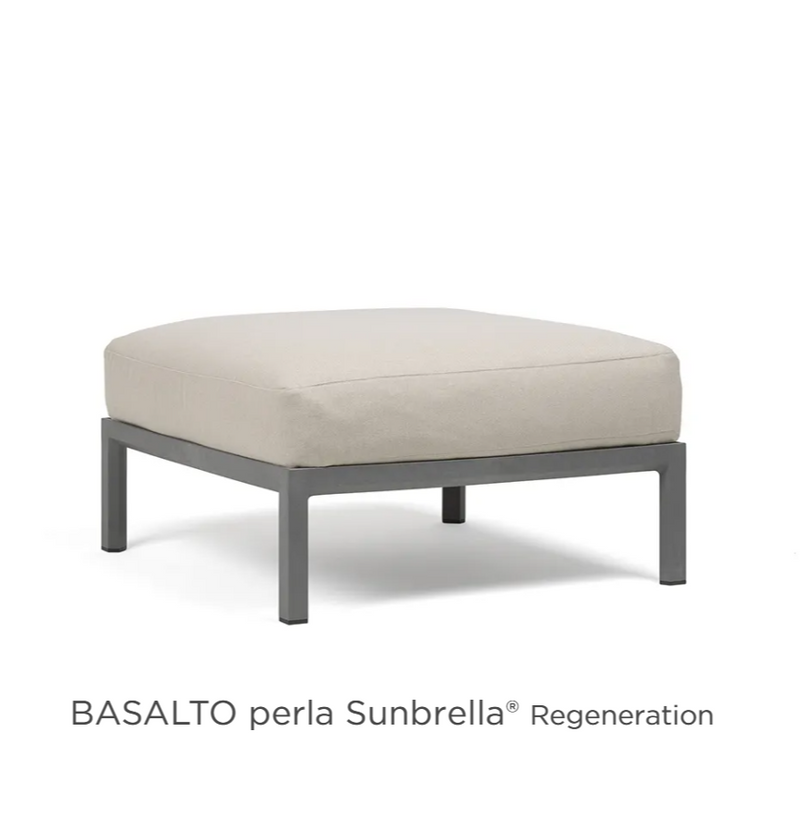 Load image into Gallery viewer, Nardi Maximo Pouf modular sofa seating element in Basalto Perla, outdoor footstool, luxury modular furniture for outdoor lounging