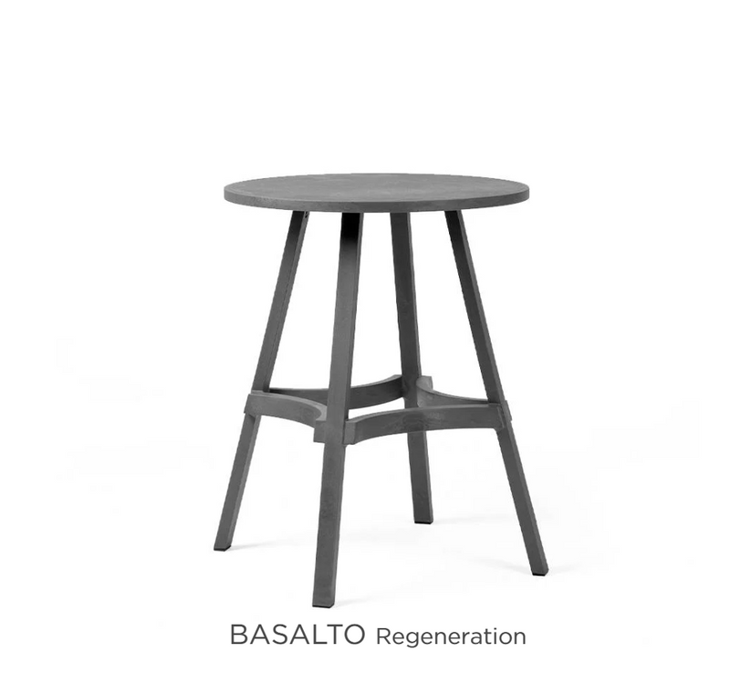 Load image into Gallery viewer, Nardi Regen Combo 60 outdoor furniture set with a table and chairs in dark basalt finish, ideal for patio or restaurant use.