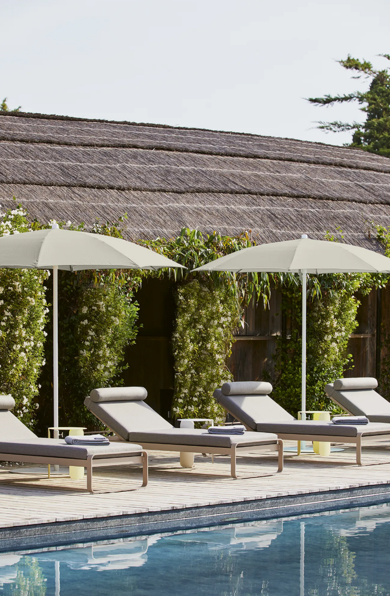 Load image into Gallery viewer, Fermob Bellevie Premium Sunlounger with adjustable backrest and sleek metal frame for outdoor relaxation.