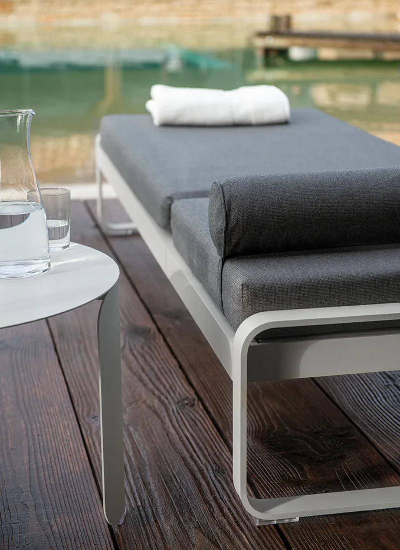 Load image into Gallery viewer, Fermob Bellevie premium sunlounger with sleek design, adjustable backrest, and durable outdoor material for relaxing in the sun.