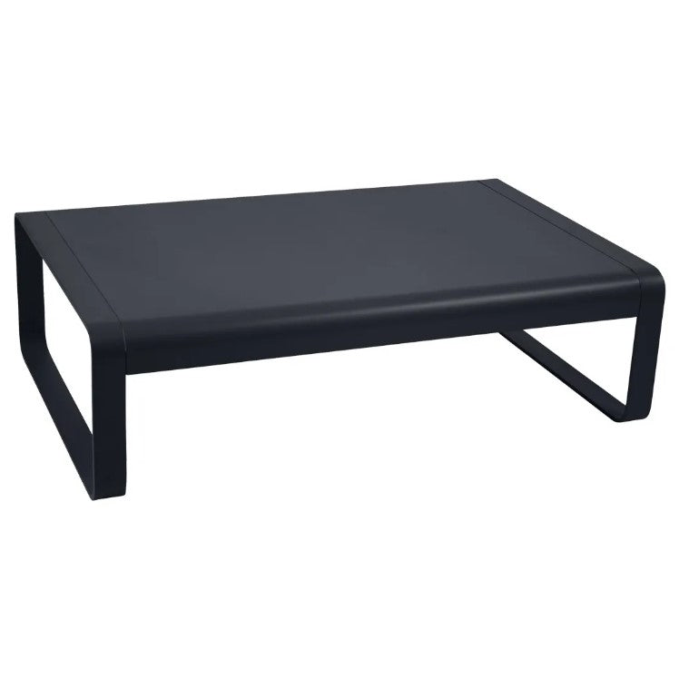 Load image into Gallery viewer, Fermob Bellevie low aluminum lounge table measuring 103x75 cm, suitable for outdoor garden or restaurant settings.