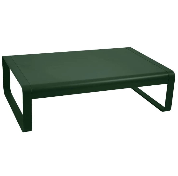 Load image into Gallery viewer, Fermob Bellevie low aluminum lounge table measuring 103x75 cm, suitable for outdoor garden, restaurant, or hotel use.