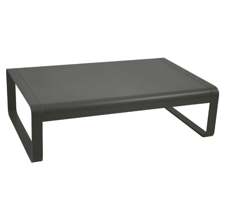 Load image into Gallery viewer, Fermob Bellevie low aluminum lounge table with 103x75 cm surface, outdoor garden furniture suitable for patios and restaurant settings.