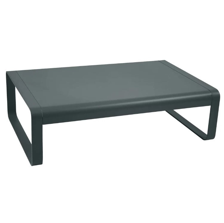Load image into Gallery viewer, Fermob Bellevie low aluminum lounge table measuring 103x75 cm, suitable for outdoor garden, restaurant, or hotel outdoor settings.