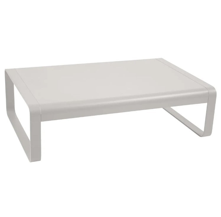 Load image into Gallery viewer, Fermob Bellevie low aluminum lounge table measuring 103x75 cm, suitable for outdoor garden or restaurant settings.