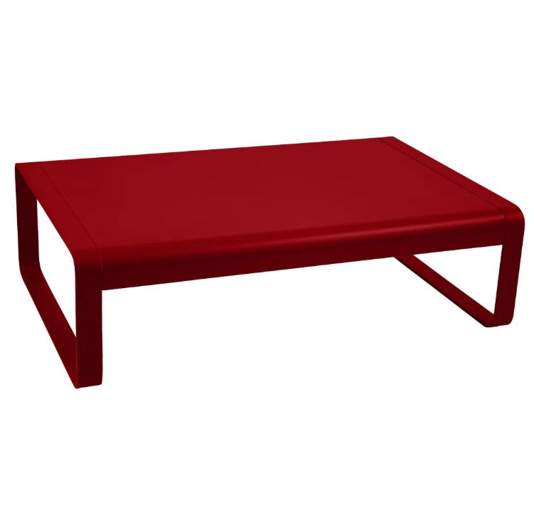 Load image into Gallery viewer, Fermob Bellevie low aluminum lounge table measuring 103x75 cm, suitable for outdoor garden, restaurant, or hotel outdoor spaces.
