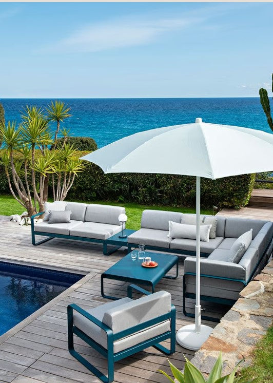 Load image into Gallery viewer, Fermob Bellevie low aluminum lounge table measuring 103x75 cm, outdoor garden furniture for restaurants and hotels.