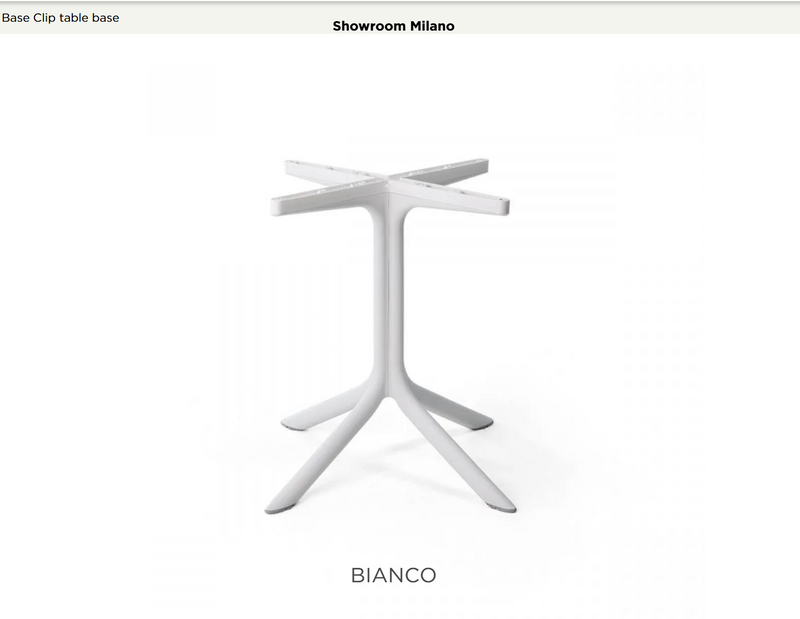 Load image into Gallery viewer, Nardi Bianco Base Clip for table, sturdy table base for restaurant tables, designed to securely hold table tops in place.
