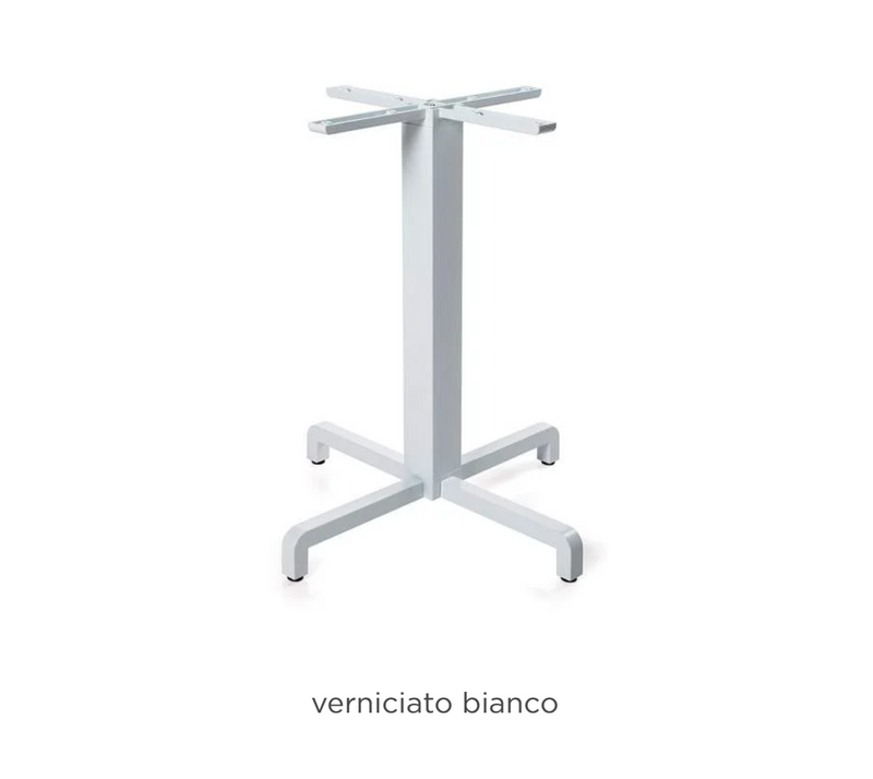 Load image into Gallery viewer, Nardi Base Fiore table leg in white, designed for hotel, restaurant, and patio furniture, with a sturdy metal construction.