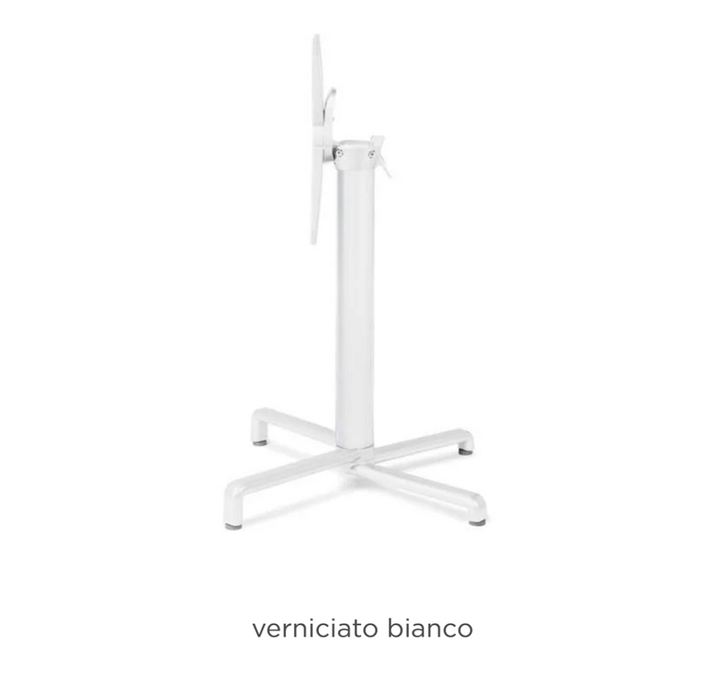 Load image into Gallery viewer, Foldable Nardi Base Scudo leg for tables, white color, designed for Nardi base tables, shown on hotel furniture.
