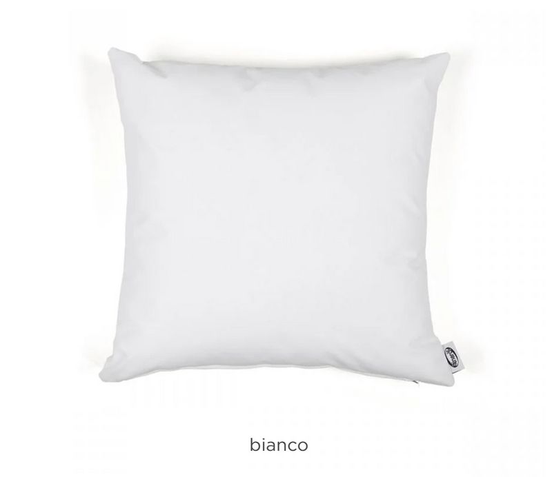 Load image into Gallery viewer, White Nardi outdoor decorative cushion by Custom Wood Designs, shown on outdoor seating, ideal for garden or patio decor.