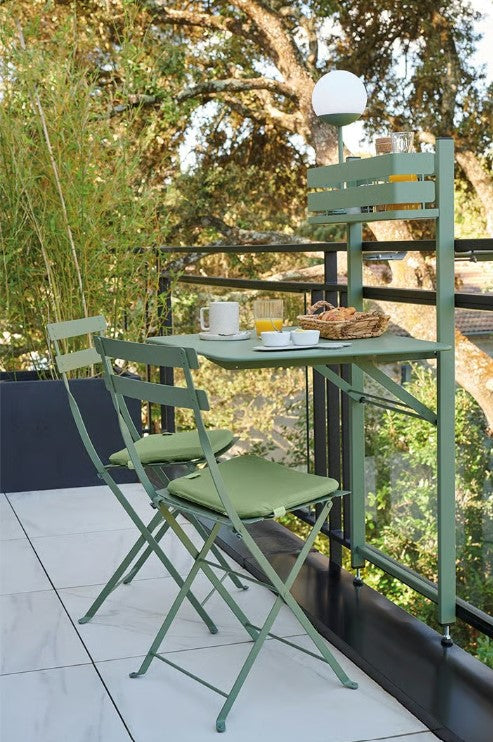 Load image into Gallery viewer, Fermob Bistro Balcony Table, foldable outdoor patio table with a sleek design, suitable for rooftop and balcony use.